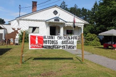 Claremont,  Loyal Order of the Moose Lodge, setting up for a big day.