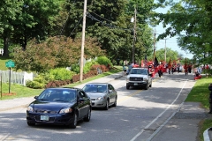 The Alumni Parade is starting, Borad Street to South Street.