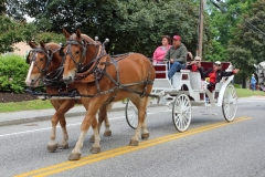 Bruce Streeter horse drawn carriage: Alumni officers - Doug and Carolyn LeBlanc